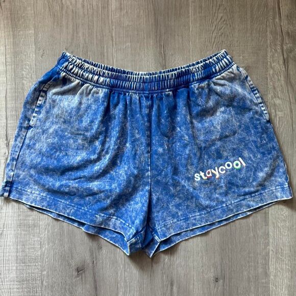 STAYCOOLNYC Blue Acid Wash Tie-Dye Men's XL Shorts 3" NWOT Urban Outfitters - Picture 4 of 8